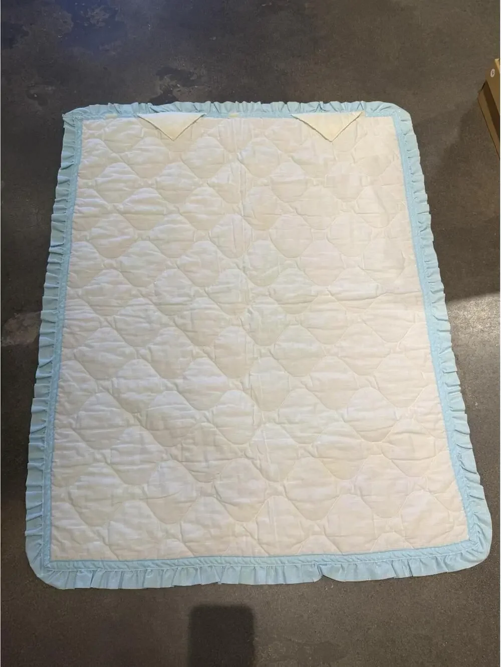 Handmade Baby Quilt Wallhanging Design Printed On Rainbow 32.5” X 40”